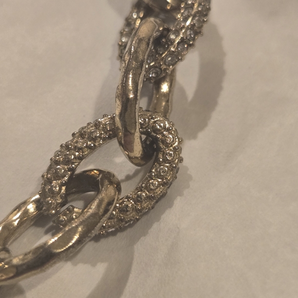 Stella & Dot gold-toned rhinestone chain link bracelet - Picture 5 of 15